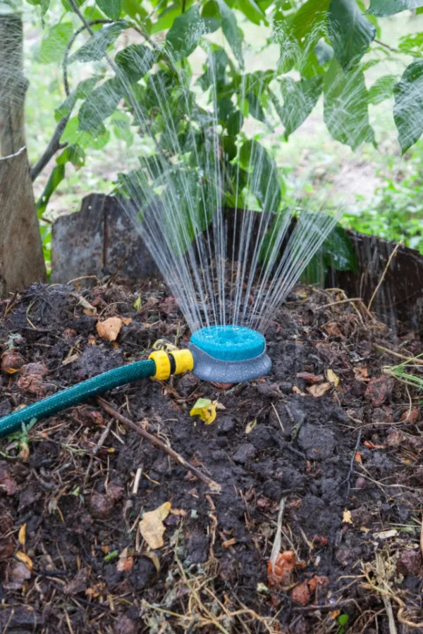 adding oxygen to a compost pile