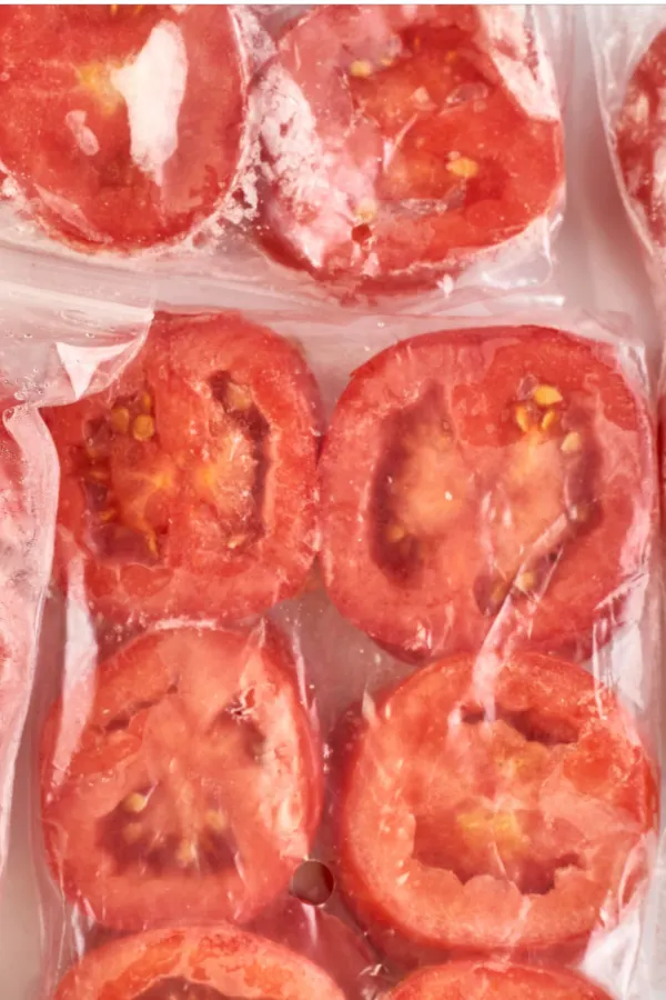 freeze half tomatoes